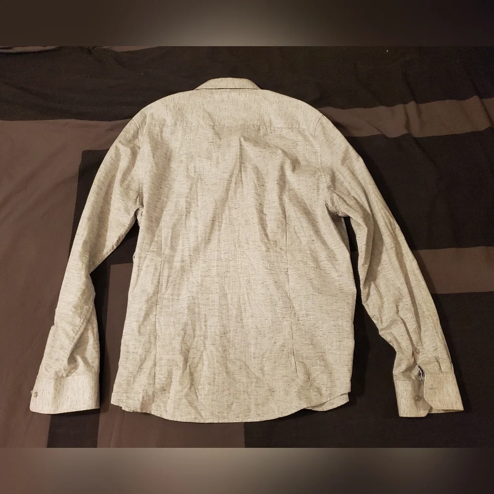 Denim and Flower Ricky Singh US XL Grey Buttondown Collared Dress Shirt - Picture 2 of 5